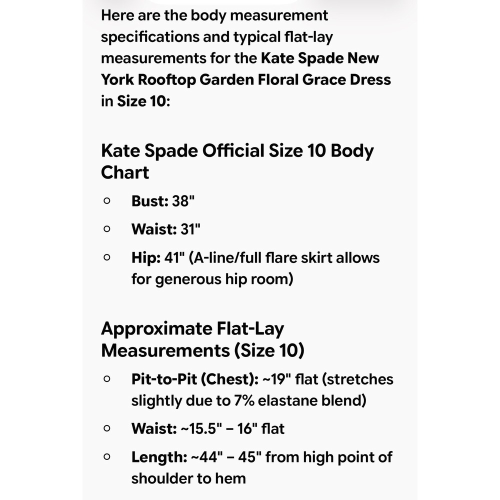 Kate Spade Rooftop Garden Floral Grace Dress Black Midi Fit Flare Sz 10 NEW - Picture 5 of 16